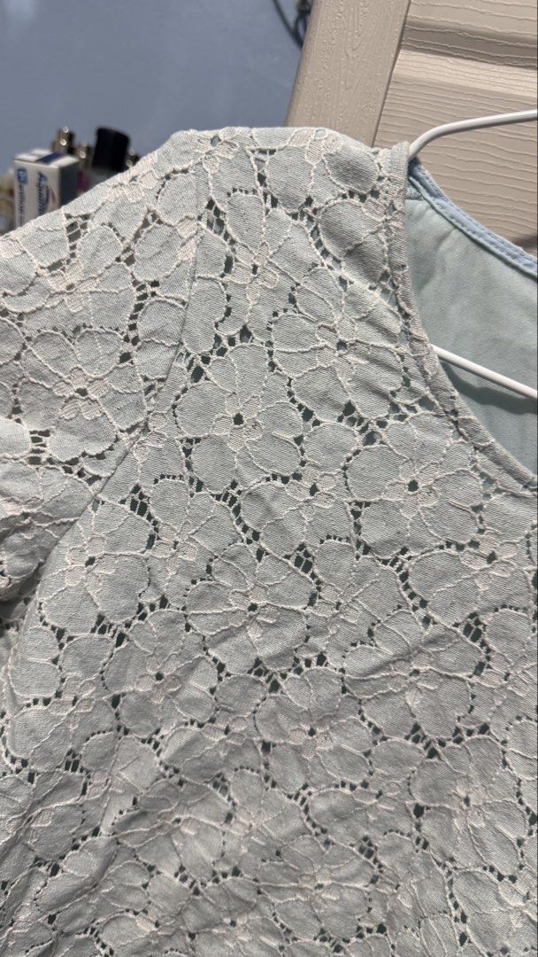 Baby Blue Lace Top (Category: Blouses) located in Quezon City. Submitted by dinesaur (Listing ID 1458230830, Image 2). Description: .