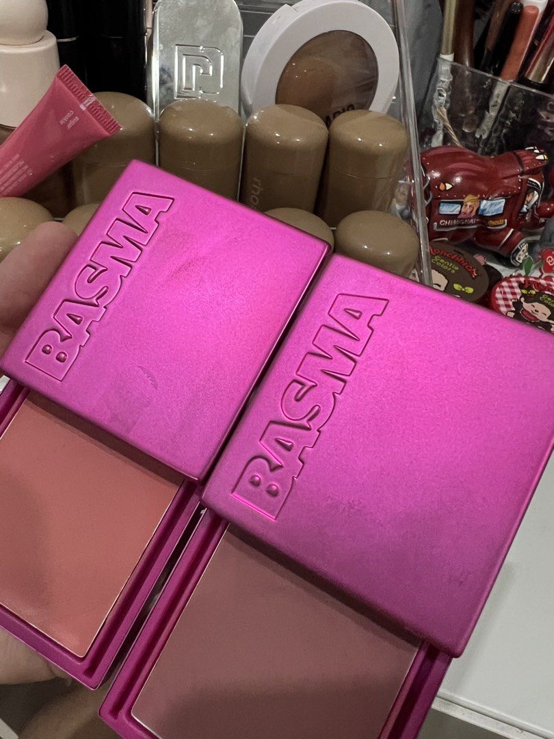 Basma Cream Blush in Peach & Mauve (Category: Makeup) located in Paranaque City. Submitted by guevssss (Listing ID 1458166412, Image 1). Description: Basma Cream Blush in Peach & Mauve Barely used, around 2-3x Please see pics for condition Bought from US, 2025 600 each, 1000 for both.