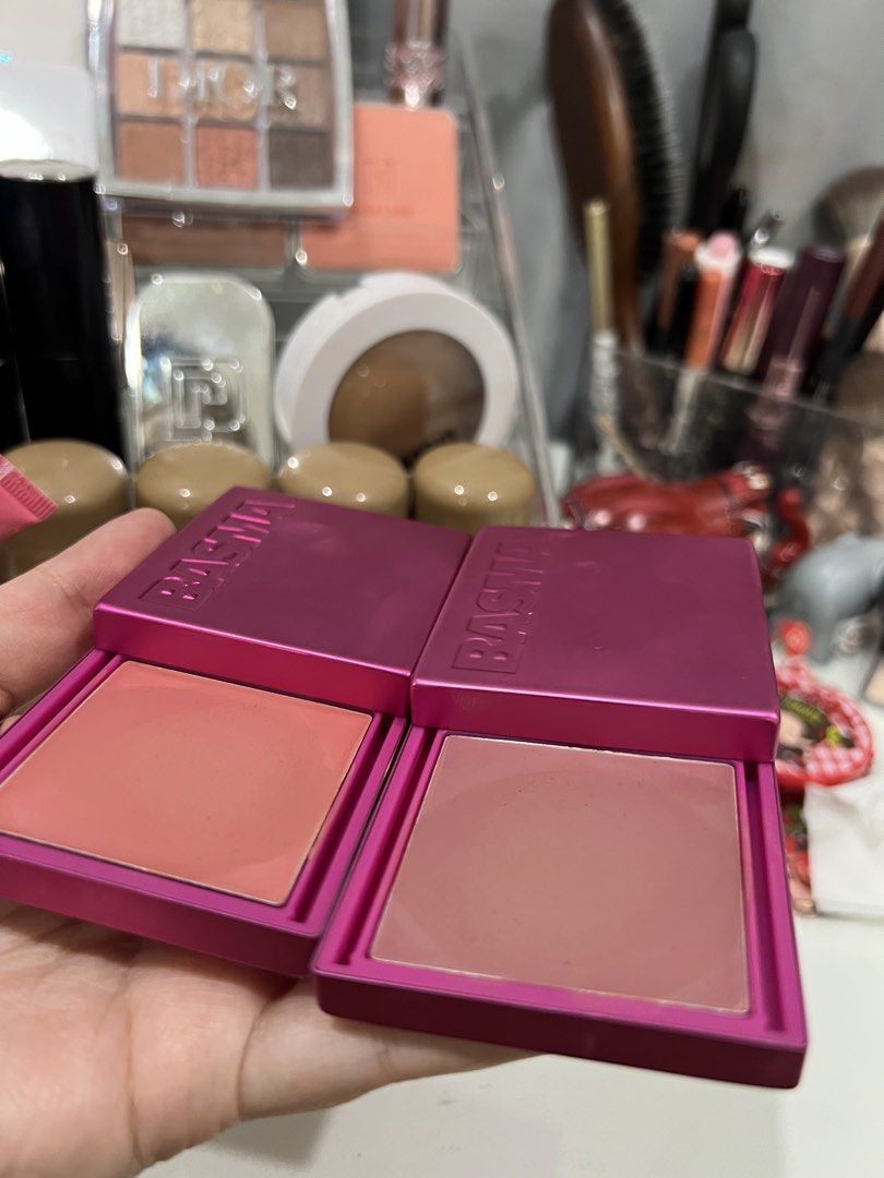 Basma Cream Blush in Peach & Mauve (Category: Makeup) located in Paranaque City. Submitted by guevssss (Listing ID 1458166412, Image 2). Description: Basma Cream Blush in Peach & Mauve Barely used, around 2-3x Please see pics for condition Bought from US, 2025 600 each, 1000 for both.