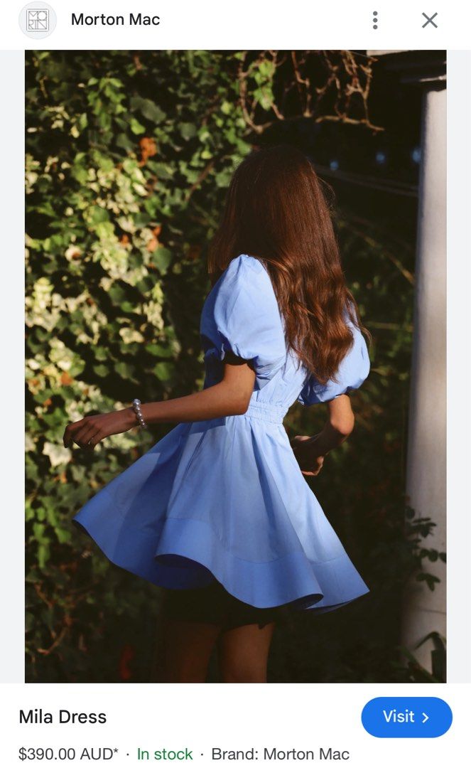 Blue Puff Sleeve Mini Dress with Bows (Category: Dresses) located in Quezon City. Submitted by bitsnbobs21 (Listing ID 1458266583, Image 2). Description: - Blue Puff Sleeve Mini Dress - similar to Morton Mac Mila Dress being sold at $390 - Features: low neckline, 2 cut out cute bows , A-line skirt - Condition: Worn once - Perfect for: Summer days, special occasions - Style: Comfortable and stylish - Fabric: Mixed Linen, comfortable in warm Philip