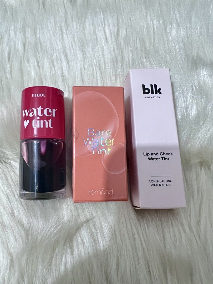 Bundle lip tint (Category: Makeup) located in Mabalacat. Submitted by gracias.tienda (Listing ID 1458223598, Image 1). Description: Bundle BLK, Romand and Etudehouse Swatch only Decluttering Negotiable :) Plus sf.