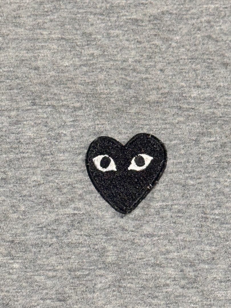 CDG Play Shirt Grey (Category: Tshirts & Polo Shirts ) located in Pasig City. Submitted by thejcstore (Listing ID 1458155385, Image 2). Description: - Lightly used - 26x 21 - Best fits Medium .