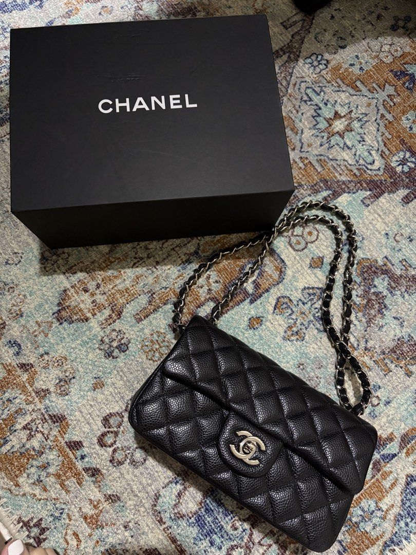 Chanel rectangular mini classic flap caviar (Category: Luxury Bags & Wallets) located in Manila. Submitted by declutter_diariess (Listing ID 1458262828, Image 1). Description: In pristine condition Fixed price.