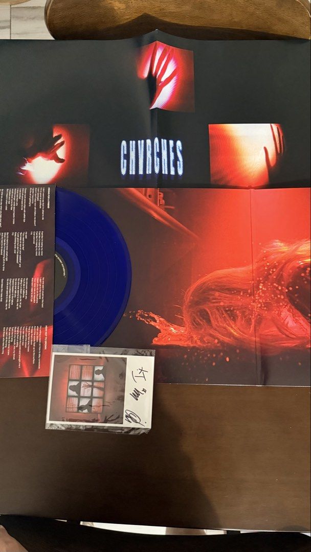 CHVRCHES - Screen Violence Signed Blue Vinyl (Category: Vinyls) located in Pasig City. Submitted by muaddibs (Listing ID 1458271095, Image 3). Description: Includes - Blue Transparent Vinyl - Gatefold cover - Poster - Signed Art card No issues - rarely spun.