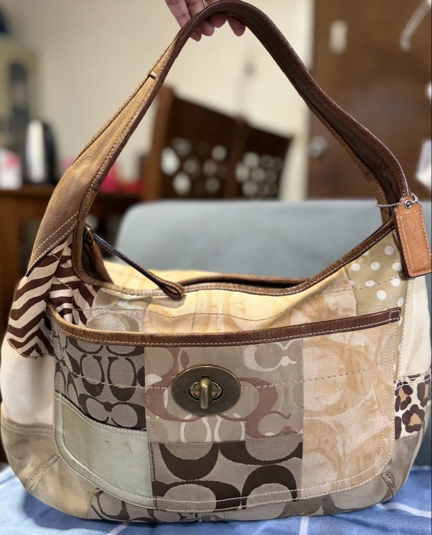Coach Ergo Patchwork (Category: Luxury Bags & Wallets) located in Dagupan City. Submitted by beltranmon75535 (Listing ID 1458265352, Image 1). Description: Coach Ergo Patchwork 🐆 Rare Comes with creed and hangtag Spacious (XL) Leather shows normal signs of aging/patina Needs cleaning Overall in good condition Please check all photos carefully for details and manage your expectations 🫶 Location: Dagupan City Add sf Payment first | First to pay b