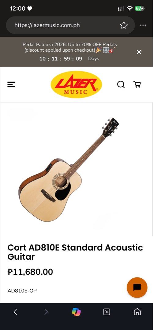 Cort AD810E Standard Acoustic Guitar (Category: Musical Instruments) located in Taguig. Submitted by missgirladdict (Listing ID 1458142185, Image 1). Description: bought by my father for me and just stored after buying/ impulse buy no time matuto as in hindi nagamit natambak lang Bought sa physical store, offer nlng kayo dk hm this will cost na but no to lowballers nmn dahil no signs of usage ito With bag, dm for more pics / concerns.