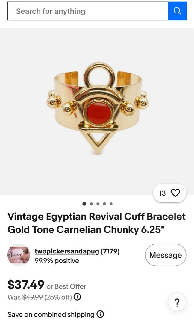Cuff bracelet (Category: Other Accessories) located in Santa Rosa. Submitted by hoardqueensdeclutter (Listing ID 1458201767, Image 3). Description: Very good condition. Stored mostly..