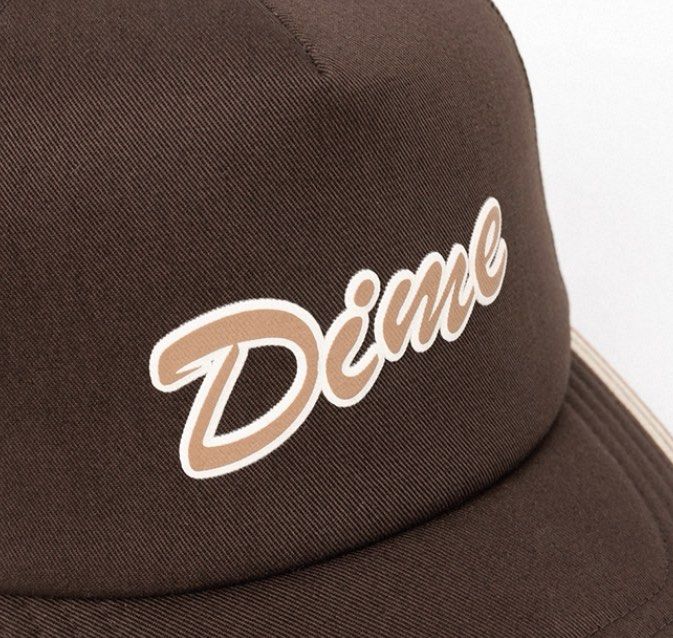 Dime MTL race brown trucker hat (Category: Caps & Hats) located in Pasig City. Submitted by paymelikelandlord (Listing ID 1458257838, Image 2). Description: SALE ONLY Dime MTL race trucker hat / Net cap Available color / black / brown Size adjustable One size fits all Authentic and brand new Price 6650 shipped Dm us to purchase 📥 Lalamove jrs LBC J&T Dhl express .