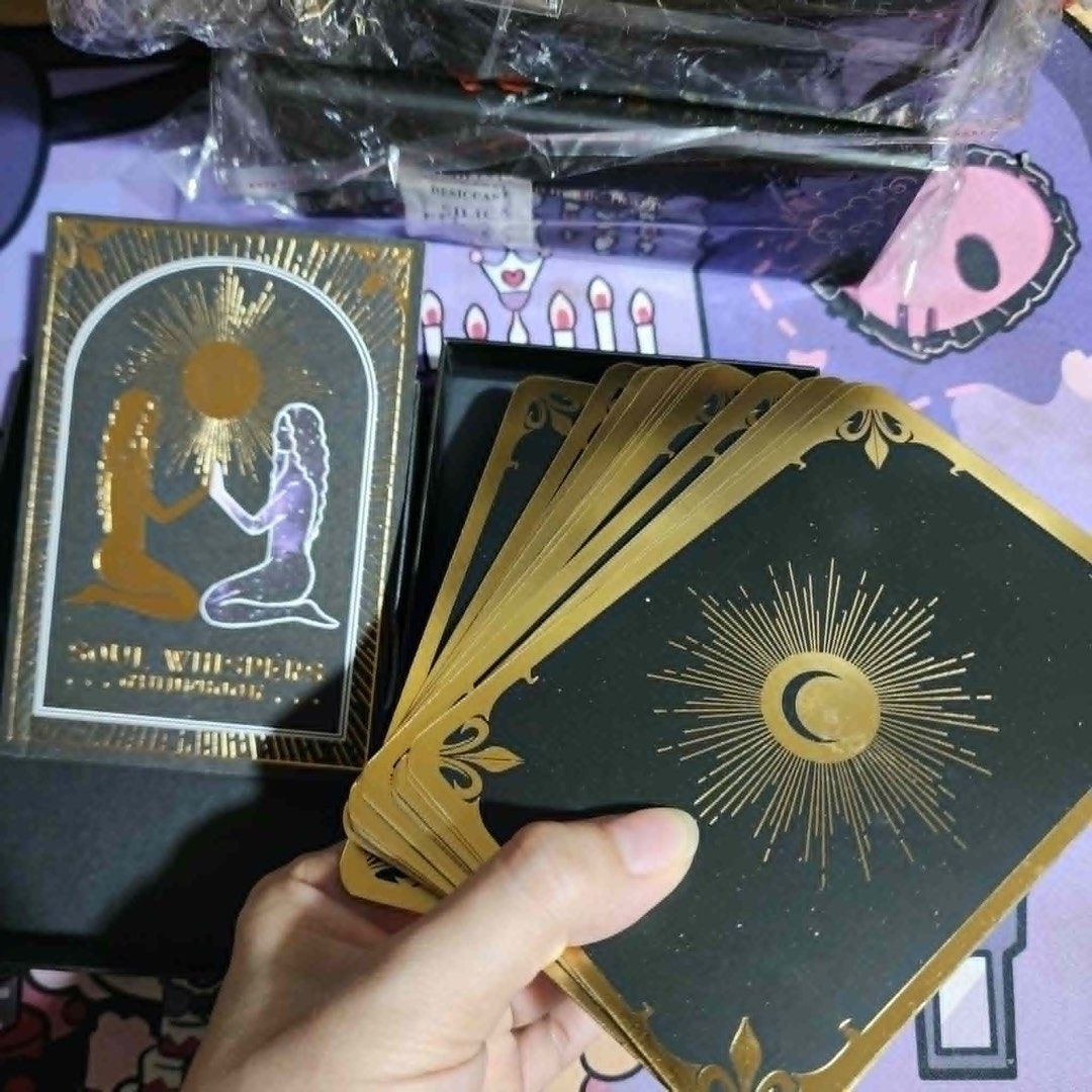Dreamscape oracle by matt hughs (Category: Raw Singles) located in Las Pinas. Submitted by juuzzmeeh2021 (Listing ID 1458205088, Image 3). Description: Dreamscape Oracle by Matt Hughes - 32 cards. Each card is illuminated with gold foil -OPENED but never used(collection), Same as New .