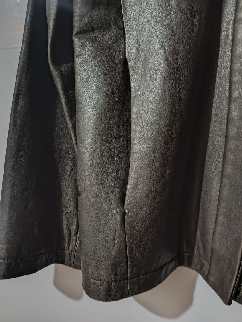 Esprit Leather Jacket (Category: Coats, Jackets and Outerwear) located in Makati City. Submitted by elirei (Listing ID 1458124520, Image 2). Description: - Esprit brown leather jacket - Classic collar and button-up front - Two side pockets - Estimated size L - Ideal for cooler weather - Versatile addition to any wardrobe -Real leather nice fit when worn, also idk why it's too textured in the photo perp it looks nice in person.