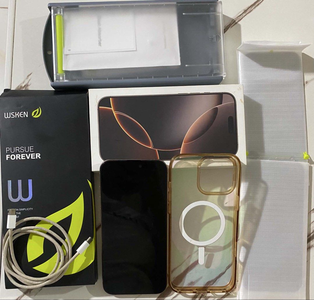 FOR SALE!!IPHONE 16 PROMAX (Category: iPhone 16 Series) located in Manila. Submitted by nicamallari (Listing ID 1458157181, Image 1). Description: ‼️FOR SALE !‼️ IPHONE 16 PRO MAX ✅512GB✅ PURCHASED AT POWER MAC ✅ ‼️‼️INCLUSIONS.‼️‼️ ✳️ORIGINAL CORD ✅✅ ✳️ORIGINAL BOX✅ ✳️RECEIPT✅ ✳️FREE‼️2 pcs ORIGINAL PRIVACY TEMPERED GLASS✅ ✳️FREE‼️ORIGINAL CLEAR CASE✅ ‼️‼️ ✳️ pwedeng pwede sa maarte ✳️ ALL GOOD CONDITION ✅😘😘🫶🏻 DIRECT MESSAGE ME SA SURE BUYER