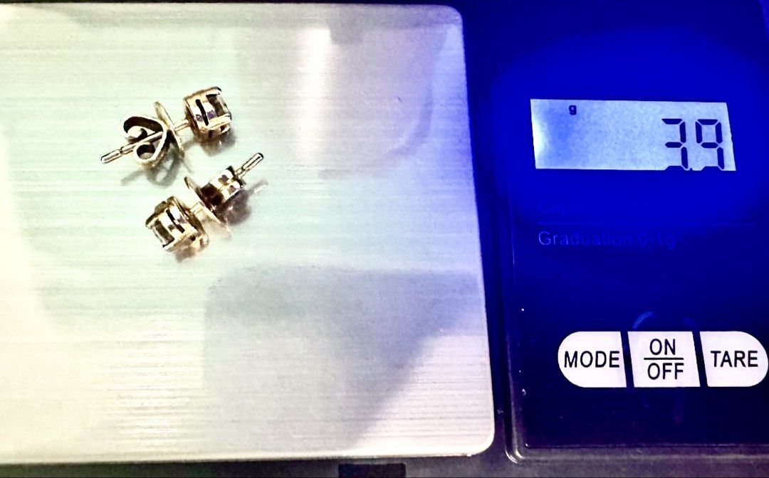 Gold Diamond Stud Earrings (Category: Earrings) located in Quezon City. Submitted by mystash2.o (Listing ID 1458230178, Image 2). Description: - Pair of gold stud earrings - Natural Diamonds - Total weight: 3.9g - Comes with butterfly backs - Ideal for everyday wear Kindly respect the posted price. Reasonable offers are welcome, but lowball offers may not receive a response. Thank you for understanding. .