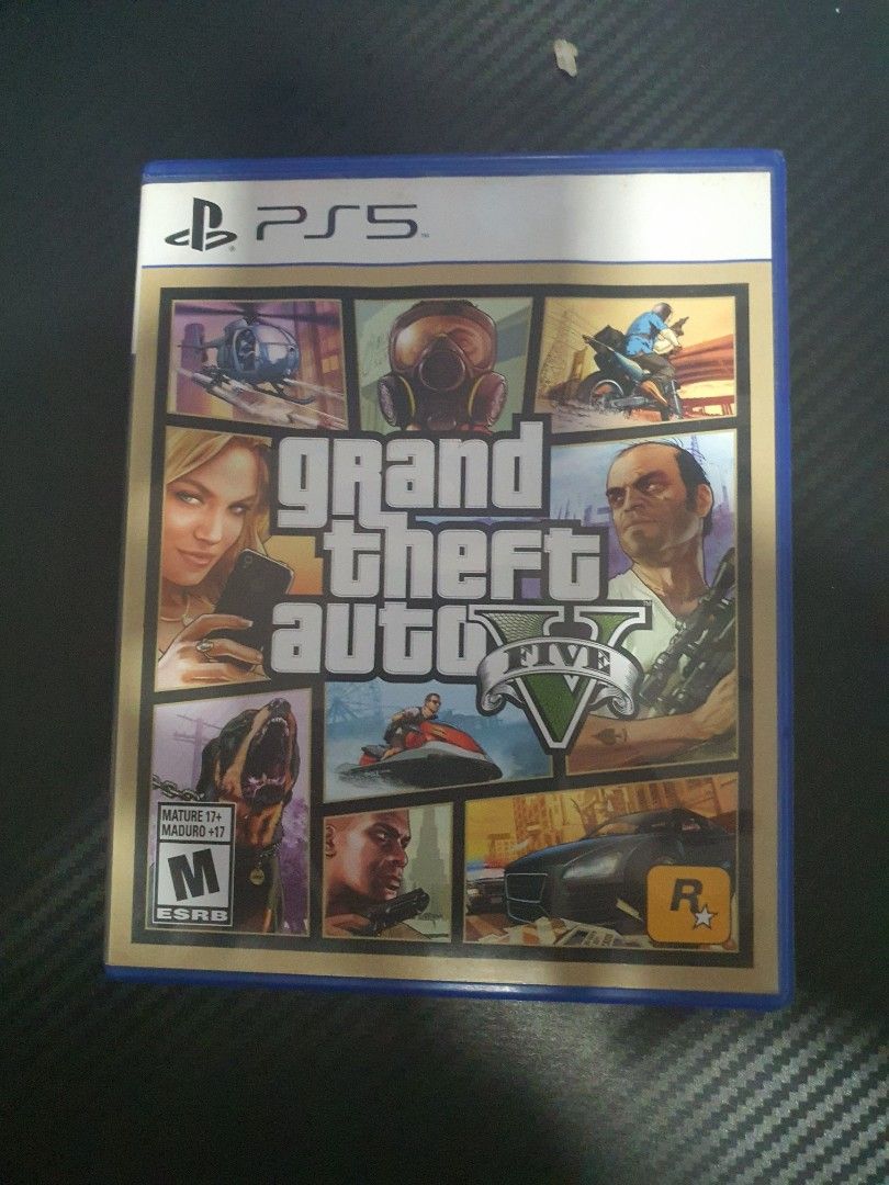 Grand Theft Auto V PS5 Game (Category: PlayStation) located in Manila. Submitted by fastdolphin.bcba17 (Listing ID 1458167485, Image 1). Description: - Used Grand Theft Auto V for PlayStation 5 few scratches but no issues tested and working.