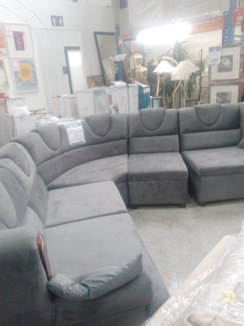 Grey U-Shaped Sectional Sofa with Storage (Category: Sofas) located in Manila. Submitted by maryjane09. (Listing ID 1458125848, Image 2). Description: - Grey U-shaped sectional sofa - Plenty of seating space - Each section has storage underneath - Ideal for large living rooms - Pick up only.