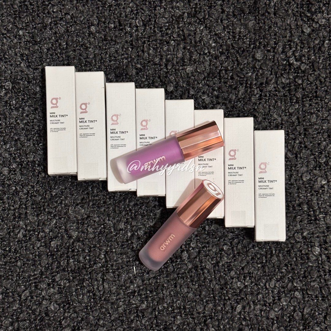 GRWM Mini Milk Tint (Category: Makeup) located in Tayug. Submitted by lily_hawthorn._. (Listing ID 1458276086, Image 1). Description: 🎀 GRWM Mini Milk Tint shade: 𑣲 Muffin - 2 𑣲 Petite - 2 𑣲 Juju ❌ 𑣲 Beau 𑣲 Jelly Bean ❌ 𑣲 Gummy Bear 💸 ₱175 EACH [249 SRP].