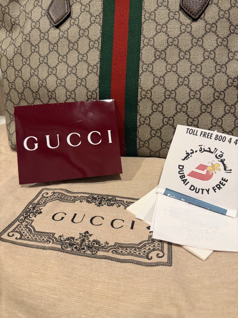 Gucci Supreme Web Ophidia tote bag (Category: Luxury Bags & Wallets) located in Quezon City. Submitted by anikalaine (Listing ID 1458114473, Image 3). Description: Gucci Supreme Web Ophidia tote bag Purchased in Dubai January 2025- inclusions (original box, dust bag, receipt Condition: Rank A This item is previously owned but remains unworn and in its original condition, it does not come with its original tags. Please refer to the photos on this 