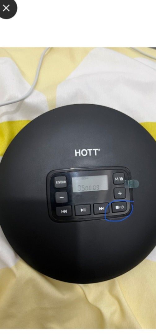 HOTT Portable CD Player with Display and Controls (Category: Portable Music Players) located in Manila. Submitted by trajanojul46001 (Listing ID 1458281277, Image 1). Description: - HOTT Portable CD Player - Clear display showing track time - Easy-to-use front controls: EQ/DIR, Volume, Skip, Play/Pause, Power -price negotiable .