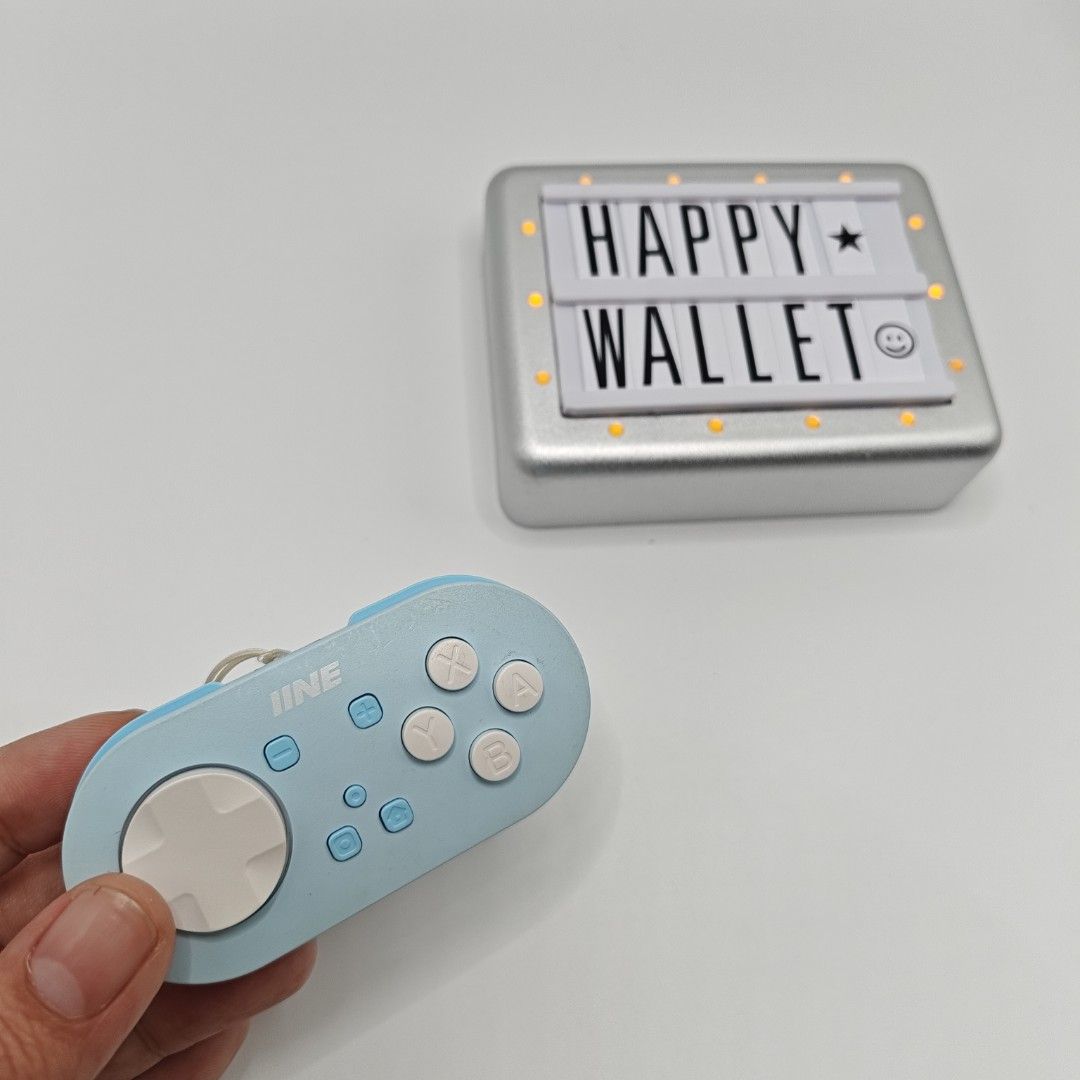IINE Pocket Game Controller Blue for Switch Tablet E-reader PC etc (Category: Other Gadgets) located in Taguig. Submitted by happywalletph (Listing ID 1458181817, Image 2). Description: Used condition (see photo of back. has cosmetic scratches) but does not affect performance. Veeeery small! Talagang pang pocket. Best for retro console emulation, visual novels, use as a page turner for e-readers/tablets. Price is firm. (Miffy bunny displayed only