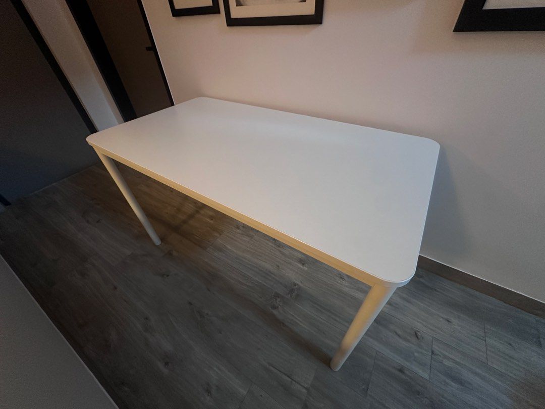 Ikea study table (Category: Tables & Sets) located in Singapore. Submitted by keijowos (Listing ID 1458164403, Image 1). Description: Ikea study table Dimensions: 70W 130L 75H Self pick up at east coast.