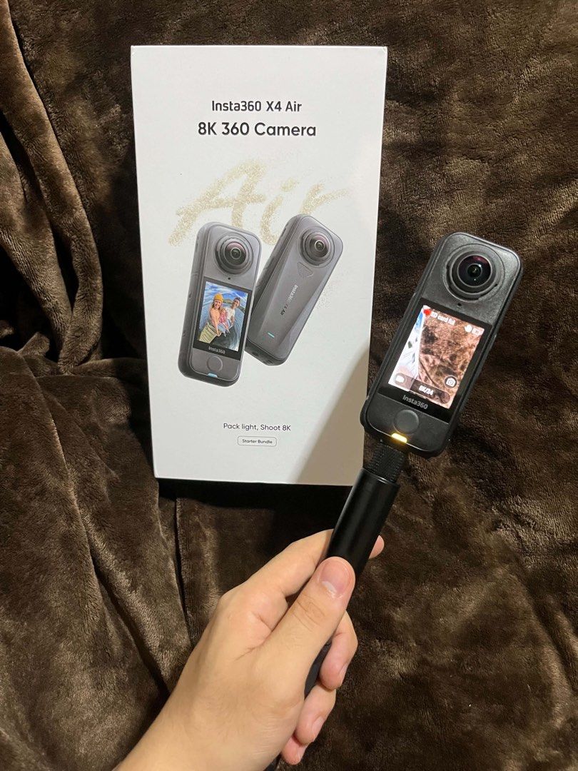 insta360 X4 Air (Starter Bundle) (Category: Video Cameras) located in Manila. Submitted by migggycee (Listing ID 1458242919, Image 1). Description: insta360 X4 Air (Starter Bundle) -invisible stick -extra battery -lens cap -charging cable (no adapter) -no SD card Barely used.