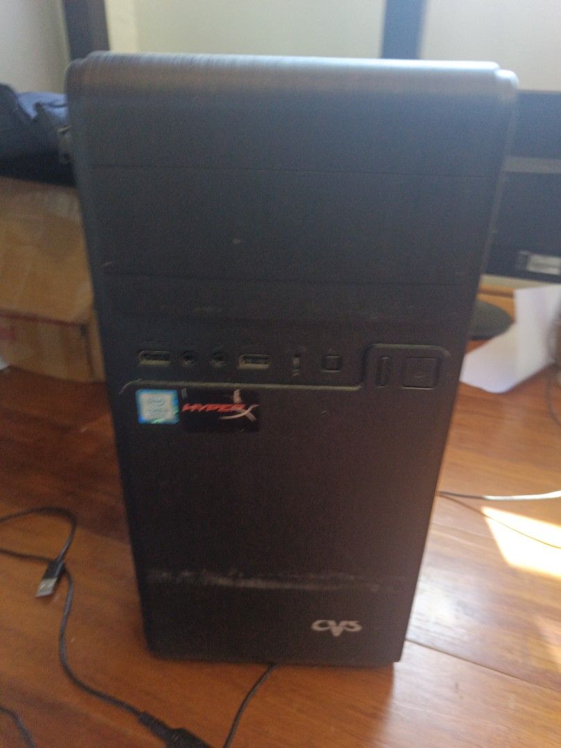 Intel Core i3 8th Gen Desktop PC Tower (Category: Desktops) located in Davao. Submitted by epicbear.a72868 (Listing ID 1458101773, Image 1). Description: - Intel Core i3 8th Gen processor - HyperX sticker on front panel - Front USB ports and audio jacks - Rear ports for connectivity - Ideal for general use and gaming - Ready for your PC setup.