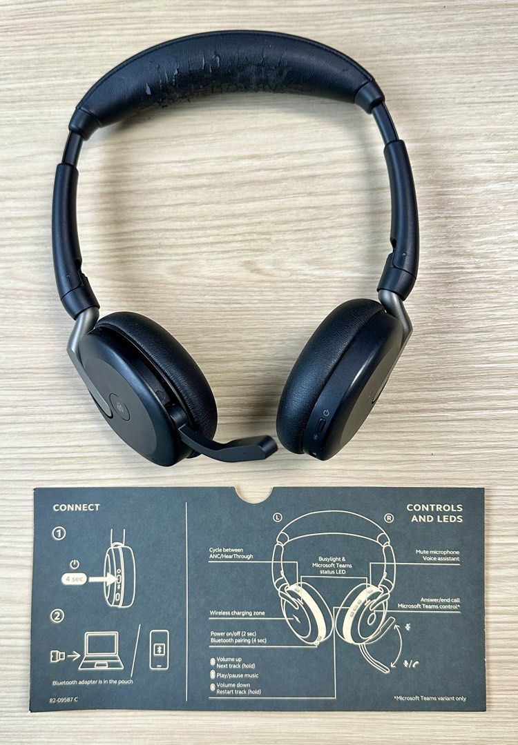 Jabra Evolve2 65 Flex (MS Teams, USB-C) – Complete Box & Accessories (Category: Headphones & Headsets) located in Quezon City. Submitted by simplysortedph (Listing ID 1458158139, Image 3). Description: Up for sale is an original Jabra Evolve2 65 Flex (Microsoft Teams Variant) purchased for ₱17,552. Fully functional with superb Active Noise Cancellation (ANC) and crisp microphone quality—perfect for WFH setups, online meetings, and daily calls. Ke