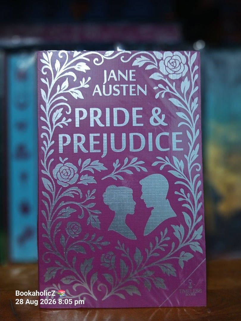 Jane Austen Pride & Prejudice Timeless Books Edition (Category: Storybooks) located in Antipolo. Submitted by bookaholicz_dettori (Listing ID 1458209608, Image 1). Description: - Timeless Books edition of Pride & Prejudice by Jane Austen - Beautiful purple cover with silver foil detailing - Classic Regency romance novel - Perfect for fans of Jane Austen and classic literature - Brand new, still in original plastic wrap -Paperback MOP: •Gcash/Bank