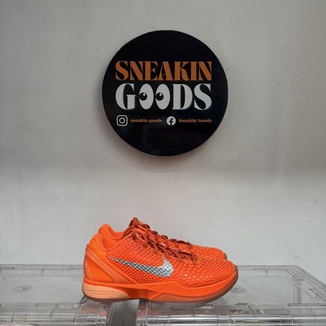 Kobe 6 Total Orange (Category: Sneakers) located in Manila. Submitted by sneakin_goods (Listing ID 1458260959, Image 1). Description: Kobe 6 Total Orange sz 7.5 mens / 9 wmns used twice pair only no box PHP 12,995 only.