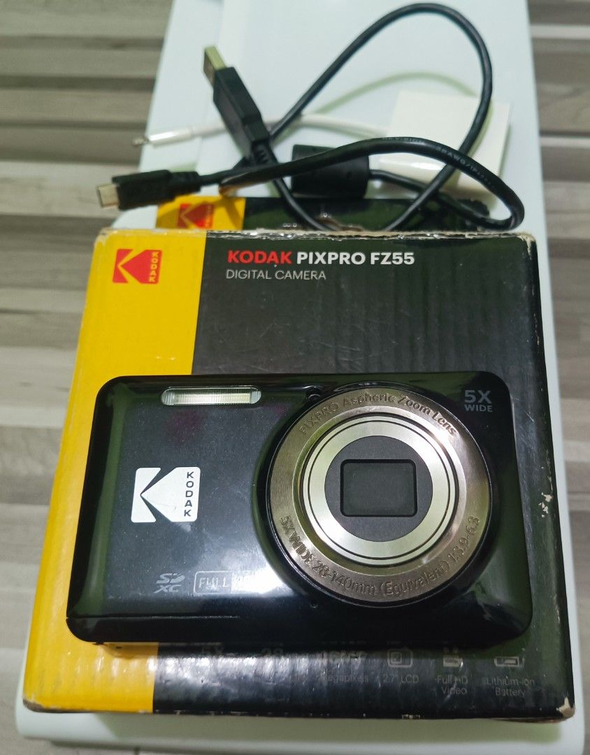 Kodak Pixpro Fz55 (Category: Cameras) located in Manila. Submitted by zendog_1fac08 (Listing ID 1458142880, Image 1). Description: Kodak Pixpro Fz55❗❗ Price: 5,000 battery charger sd card Box No issue good condition pm sa interested.. open for meet up pick up cash on delivery....