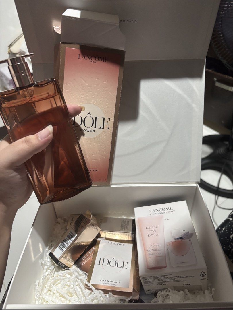 Lancome Idole Power Perfume (Category: Fragrance & Deodorants) located in Cainta. Submitted by samthingsph (Listing ID 1392741039, Image 2). Description: Retails for 9,950 This is Olivia Rodrigo's signature scent Comes with box and freebies from Lancome! Swipe to see freebies and inclusions .