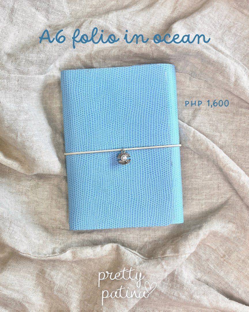 Leather journal folio (Category: Stationery & School Supplies) located in Muntinlupa City. Submitted by prettypatina.ph (Listing ID 1458171028, Image 2). Description: You may order this via dm or through Carousell (4.9 rating, link in bio) if you’d like to see some credibility before purchasing. Payments via InstaPay QR: BPI, GCash, Maya Shipping via J&T.