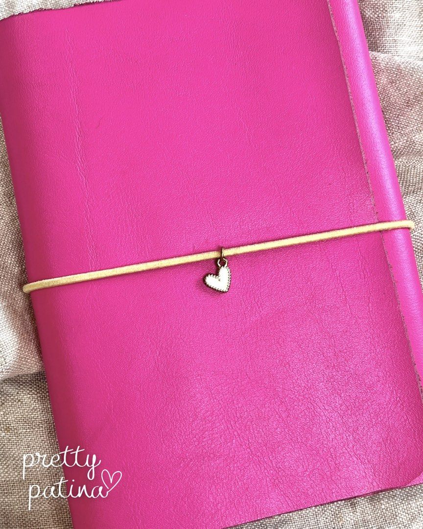 Leather journal folio (Category: Stationery & School Supplies) located in Muntinlupa City. Submitted by prettypatina.ph (Listing ID 1458172072, Image 2). Description: Prototype folio: the leather is the exact height of an A6 notebook and does not have the few millimeters of spacing from the top and bottom of the notebook. A supplier had weird sizing for their A6 notebooks, so the leather for this folio was cut at the exact height of an actual A6 