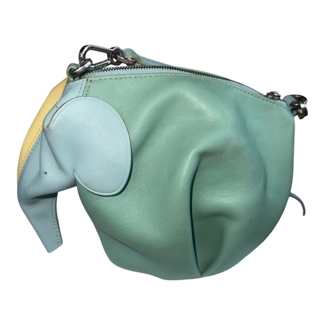 Loewe Elephant Mini Bag Pink Mint Leather (Category: Luxury Bags & Wallets) located in Lingayen. Submitted by lux_thrift (Listing ID 1458166112, Image 2). Description: SALE!!! location pangasinan multicolor elephant sling mini bag has very minor signs of use no inclusion but will provide dustbag.