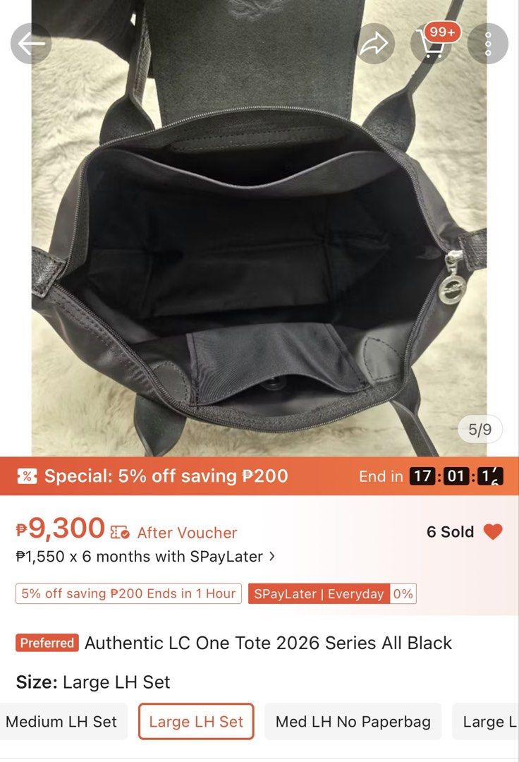 Longchamp One Tote Bag 2026 Series (Category: Tote Bags) located in Manila. Submitted by docluttering (Listing ID 1458295030, Image 2). Description: check other photos for reference .