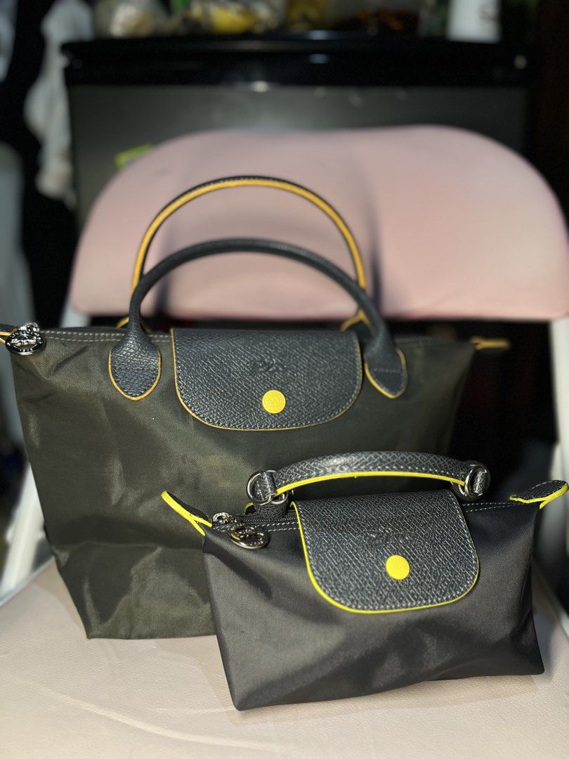 Longchamp set small and mini with sling (Category: Luxury Bags & Wallets) located in Cebu City. Submitted by luv.vintage (Listing ID 1458187915, Image 1). Description: mini sling (OG) good condition small tote (not OG) with signs of usage.