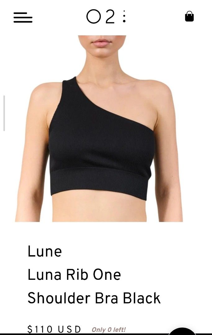Lune Luna Rib One Shoulder Bra Black (Category: Activewear) located in Cebu City. Submitted by deadjay84 (Listing ID 1458191054, Image 3). Description: LUNE Luna Rib One Shoulder Bra Black - Mediun on tag - All-over ribbed texture for a stylish look - Features a small metal logo tag - Ideal for workouts or as a layering piece - Combines comfort and fashion - in great condition Pls see photos for details Cebu loc add shipping.