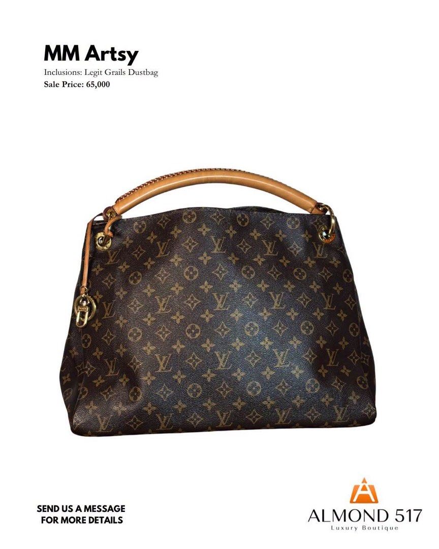 LV artsy MM (Category: Luxury Bags & Wallets) located in Taguig. Submitted by gem_almond517 (Listing ID 1458192451, Image 1). Description: Condition: 9/10 Preloved ✅ Credit card accepted | Layaway up to 3 months 📍 Available for viewing at 2nd Floor, Shops at Serendra, BGC ⏰ Open daily from 12NN - 9PM Almond 517 Luxury is not affiliated with the brands mentioned. 📩 DM us for inquiries. #Almond517 #Almond517LuxuryBoutique #Almond517BGC #LuxuryBou