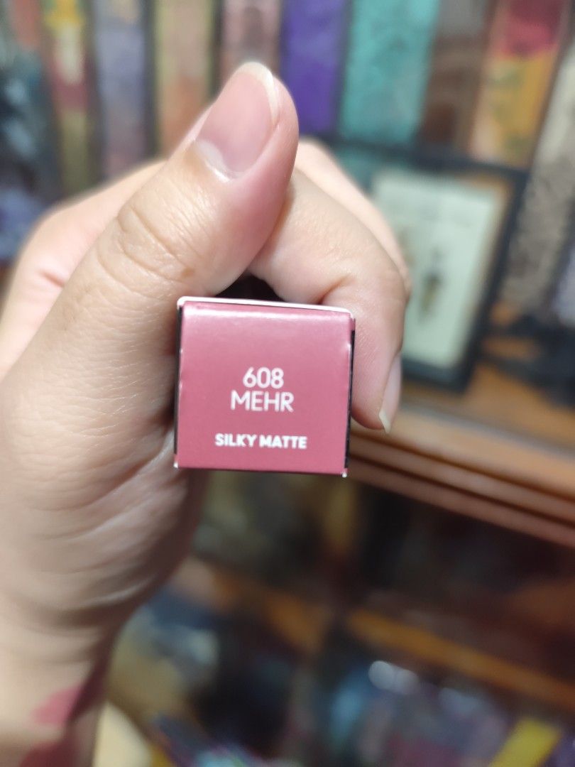 MAC Matte Lipstick 608 Mehr (Category: Makeup) located in Bulacan. Submitted by mikkaryne (Listing ID 1458146330, Image 2). Description: - MAC Matte Lipstick in shade 608 Mehr - Silky matte finish - Popular neutral pink shade - Ideal for everyday wear - Comes in original packaging RFS: Ordered online. Shade is too light for my liking. Note: Only swatched on my wrist (as you can see on pics) Just received yesterday. Warm Teddy is much more my shad