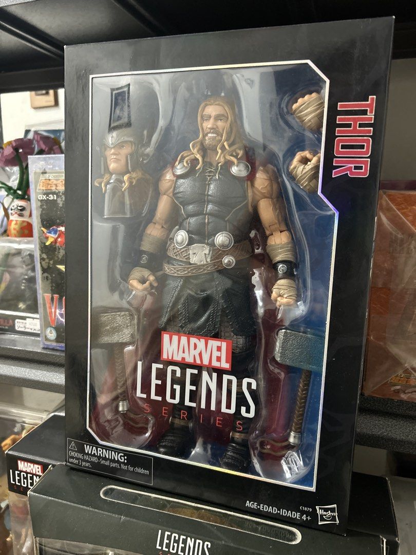 Marvel Legends Series Thor 12 inches Action Figure (Category: Figurines & Statues) located in Muntinlupa City. Submitted by capitalrg (Listing ID 1458223088, Image 3). Description: - Brand New Marvel Legends Series Thor Action Figure - Includes interchangeable heads and hammers - A must-have for any Marvel fan's collection.