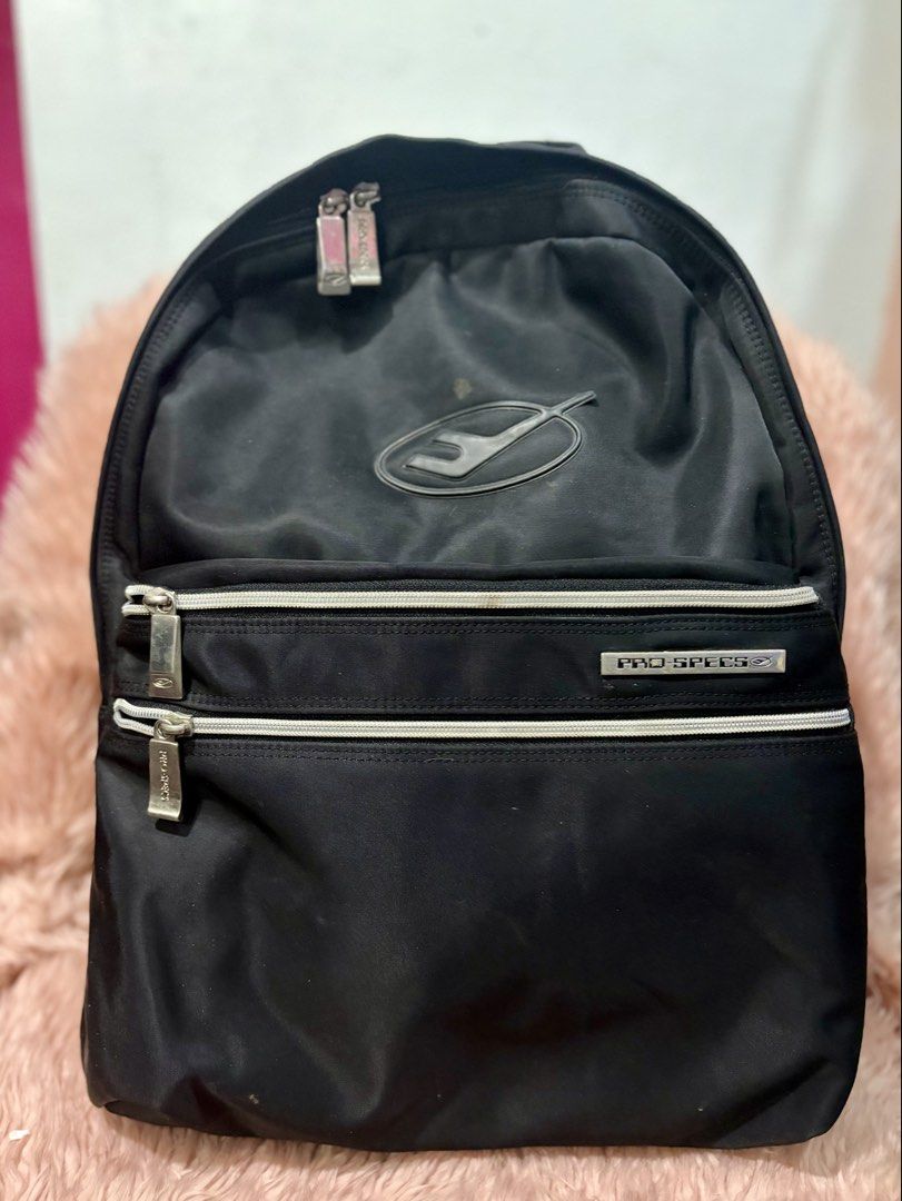 Multipurpose Pro-specs Nylon Backpack (Category: Backpacks) located in Davao. Submitted by catchycollections2018 (Listing ID 1458286486, Image 1). Description: Multipurpose backpack, good for sports, for travel, for work, for school, for office, soft thick nylon, body has no bubbles, all in good condition, on the go backpack ,very convenient to wear , washable material, very good quality.
