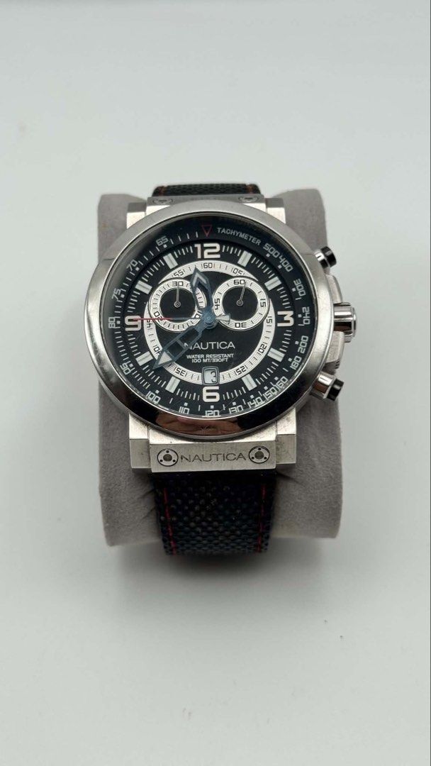 Nautica Chronograph 48mm (Men’s) (Category: Men's Watches) located in Quezon City. Submitted by melipnos (Listing ID 1458114764, Image 3). Description: Nautica Chronograph 48mm (Men’s) Used but not abused RFS: Reducing my collection Quartz Movement No box Selling for 2k Message for more pictures.