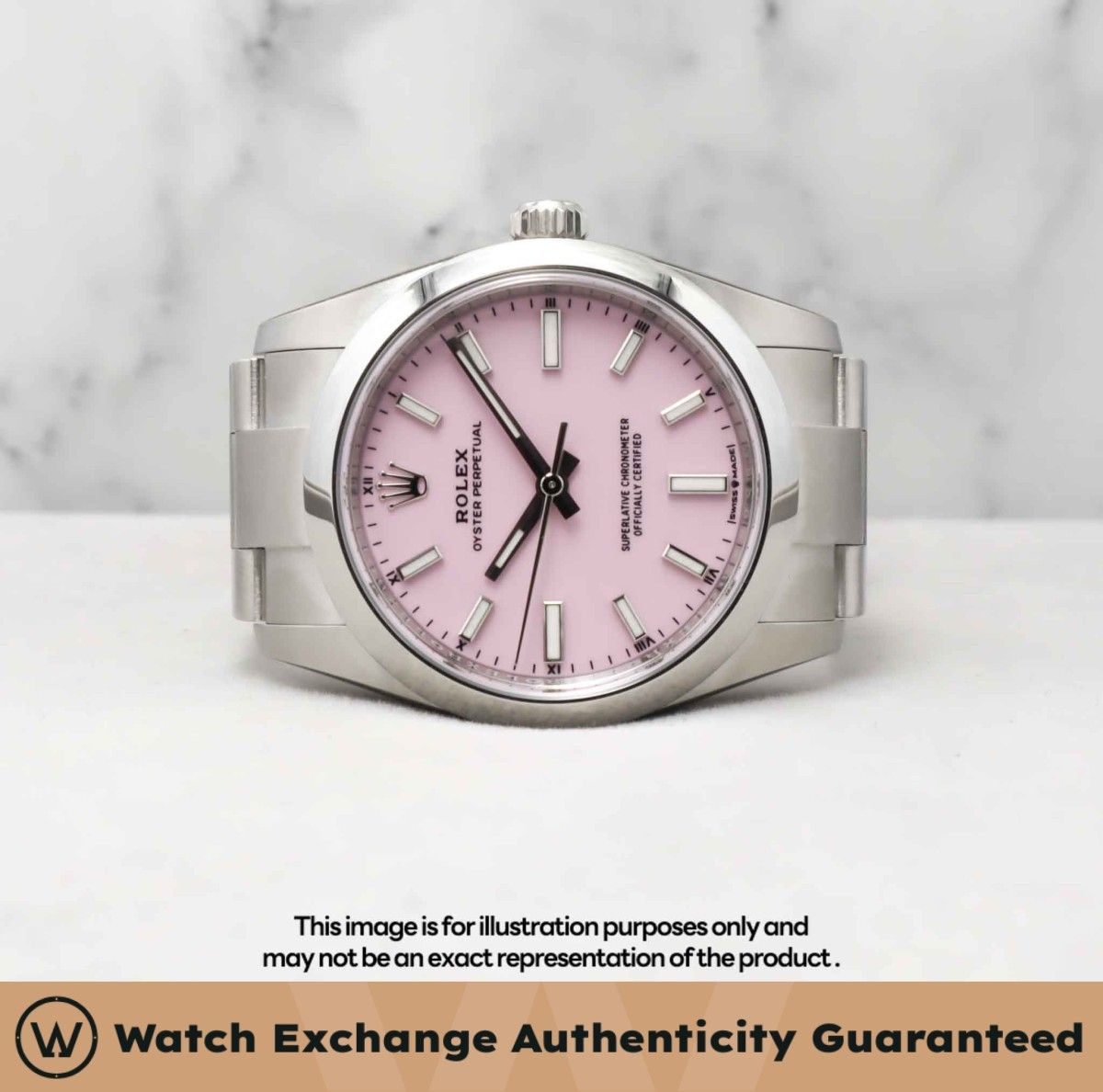 New Rolex Oyster Perpetual Oyster 124200 Candy Pink Dial Z27677 Apr 2026 (Category: Watches) located in Singapore. Submitted by watchexchange.sg (Listing ID 1454797775, Image 1). Description: New Rolex Oyster Perpetual Oyster 124200 Candy Pink Dial Z27677 Apr 2026 Price: $1 Brand: Rolex Model: 124200 Condition: New Dial: Candy Pink Case Diameter: 34mm Material: Stainless Steel Original Box: Yes Original Cert/Papers: Yes Dated: Apr 2026 Warranty: 
