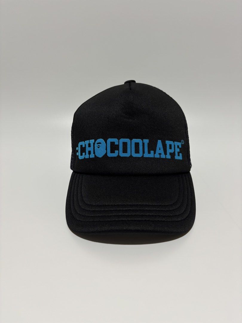 Original Bape x Black Chocoolate 🇯🇵 (Category: Caps & Hats) located in Tarlac. Submitted by outsource.psg (Listing ID 1458146725, Image 1). Description: Original Bape x Black Chocoolate 💯 Rare Collaboration (A-Frame Trucker Cap) Excellent Condition (Pogi sa personal) 0ne Size Fits All P1,350 + Shipping Dm Sure Buyer 🤍.