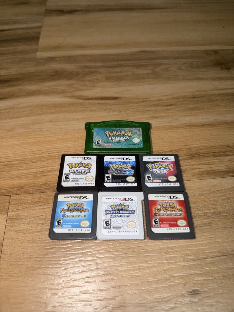 Pokemon Games (Category: Nintendo) located in Mandaluyong City. Submitted by mr.playsafe (Listing ID 1458223761, Image 1). Description: Nintendo Pokemon Games Pokemon Emerald Version - 15,000 Pokemon White Version - 4,500 Pokemon Black Version 2 - 7,500 Pokemon Pearl Version - 2,700 Pokemon Mystery Dungeon: Explorers of Time - 1,600 Pokemon Mystery Dungeon: Gates to Infinity - 1,500 Pokemon Mystery Dungeon: Explorers of Darkness - 1,800 All games