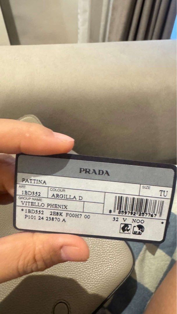 Prada Pattina Bag Vitello Phenix Argilla D (Category: Luxury Bags & Wallets) located in Marikina City. Submitted by fashionart (Listing ID 1458214178, Image 2). Description: Prada flap bag with strap almost brand new condition 2025 comes with cards bought in la roca store barcelona Spain feb 2025.