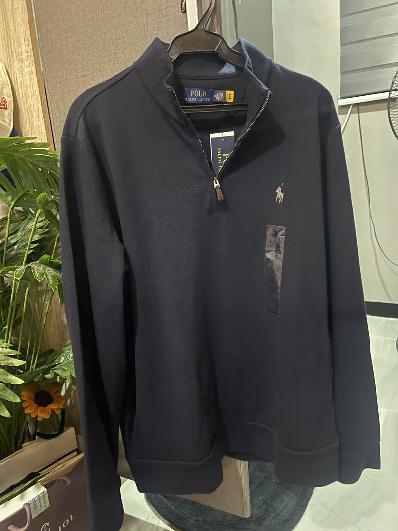 Ralph Lauren RL Quarter Zip Qzip (Category: Coats, Jackets and Outerwear) located in Quezon City. Submitted by jonsnowski (Listing ID 1458195182, Image 1). Description: For Sale: RL Quarter Zip Size M I think fits large? American size (?) from America 29x20 Rfs: too big Brandnew with tags .