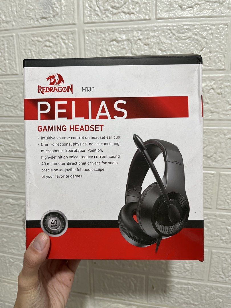 Redragon H130 PELIAS Gaming Headset (Category: Headphones & Headsets) located in Malabon City. Submitted by reilps (Listing ID 1458128992, Image 1). Description: - Redragon H130 PELIAS Gaming Headset - Intuitive volume control on ear cup - Omni-directional microphone with noise-cancelling - High-definition 40mm drivers for clear sound - Ideal for an immersive gaming experience.