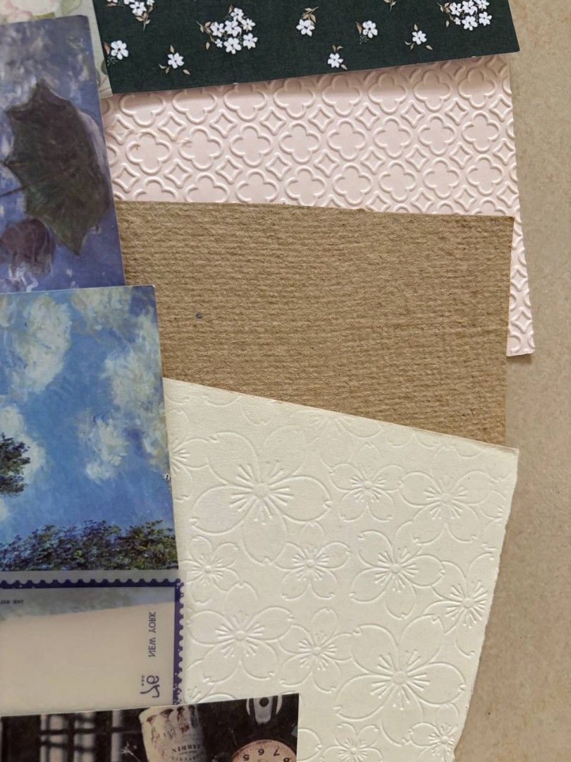 Scrapbooking and Journaling Supplies (Category: Craft Supplies & Tools) located in Dasmarinas. Submitted by freyjawinters (Listing ID 1458161881, Image 1). Description: Inclusions: - Assorted stickers and sticker sheets - Assorted background papers, ephemeras - Diecut, handmade papers - Lined notebook, magnetic bookmarks, booktabs - Wide washi (2 loops - Moodtape) - Tapes from Mr. Diy etc. Lalamove / J&T delivery only.