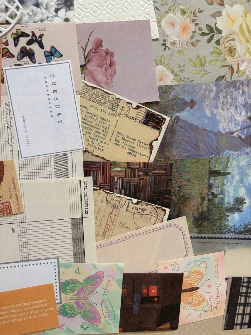 Scrapbooking and Journaling Supplies (Category: Craft Supplies & Tools) located in Dasmarinas. Submitted by freyjawinters (Listing ID 1458161881, Image 3). Description: Inclusions: - Assorted stickers and sticker sheets - Assorted background papers, ephemeras - Diecut, handmade papers - Lined notebook, magnetic bookmarks, booktabs - Wide washi (2 loops - Moodtape) - Tapes from Mr. Diy etc. Lalamove / J&T delivery only.