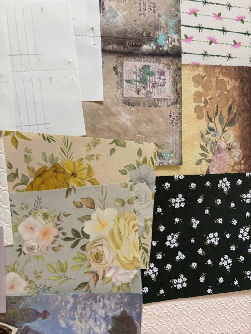 Scrapbooking and Journaling Supplies (Category: Craft Supplies & Tools) located in Dasmarinas. Submitted by freyjawinters (Listing ID 1458161881, Image 2). Description: Inclusions: - Assorted stickers and sticker sheets - Assorted background papers, ephemeras - Diecut, handmade papers - Lined notebook, magnetic bookmarks, booktabs - Wide washi (2 loops - Moodtape) - Tapes from Mr. Diy etc. Lalamove / J&T delivery only.